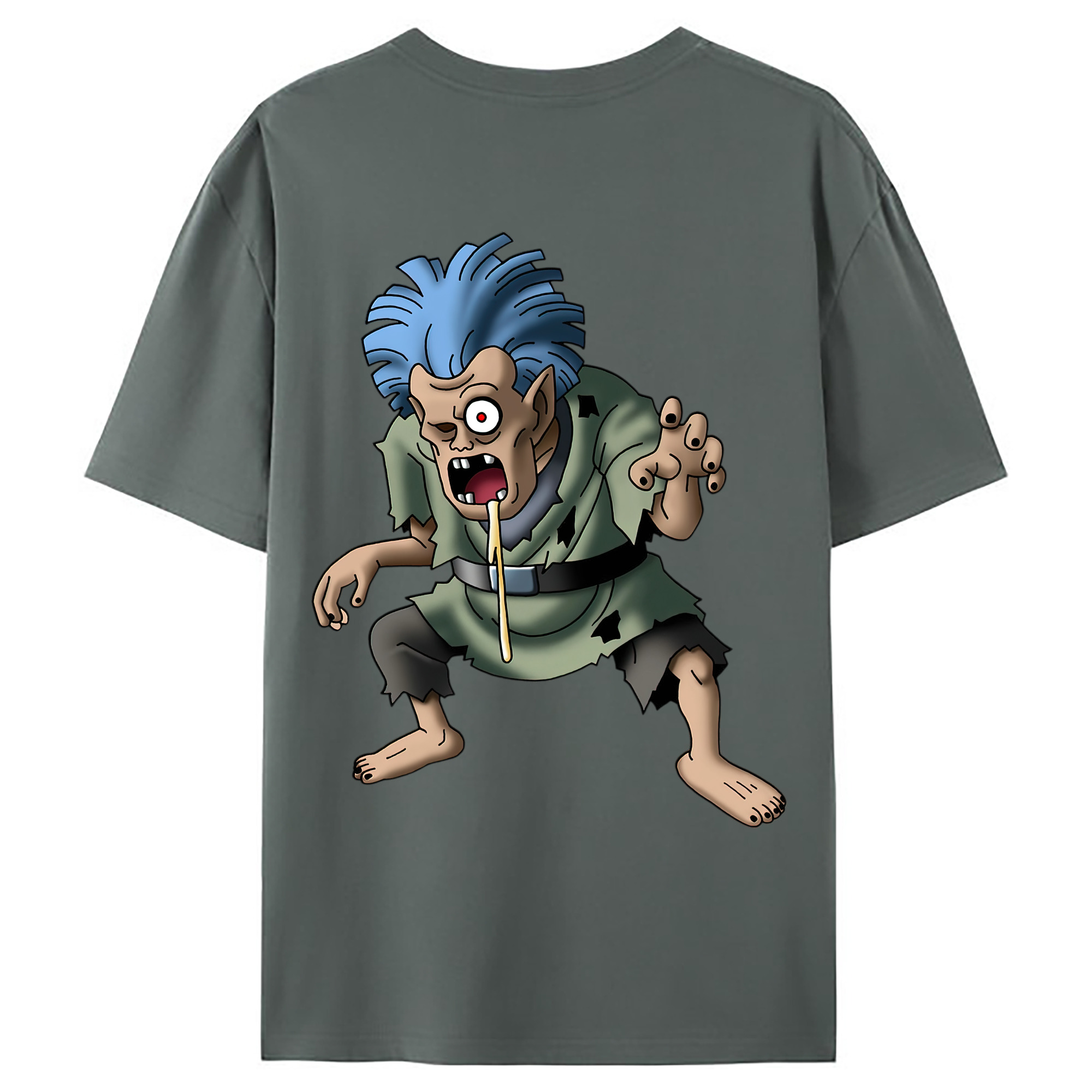 （画像用） ドラゴンクエスト Doragon Kuesuto Dragon Quest 綿100％ メンズ半袖Tシャツ（バックプリント） 通気性